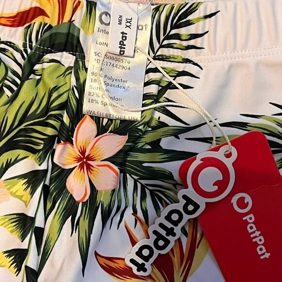PatPat Tropical Floral Men's Short/Swimsuit.  Size XXL - Picture 7 of 7